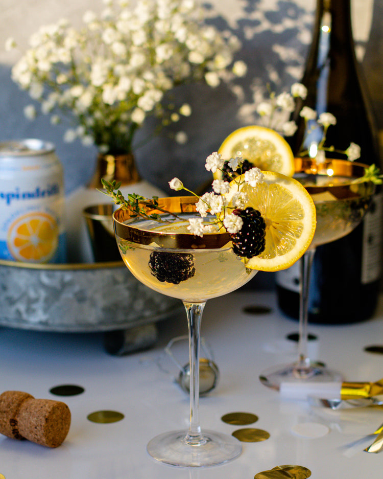 Sparkling Lemon & Elderflower Champagne Spritz