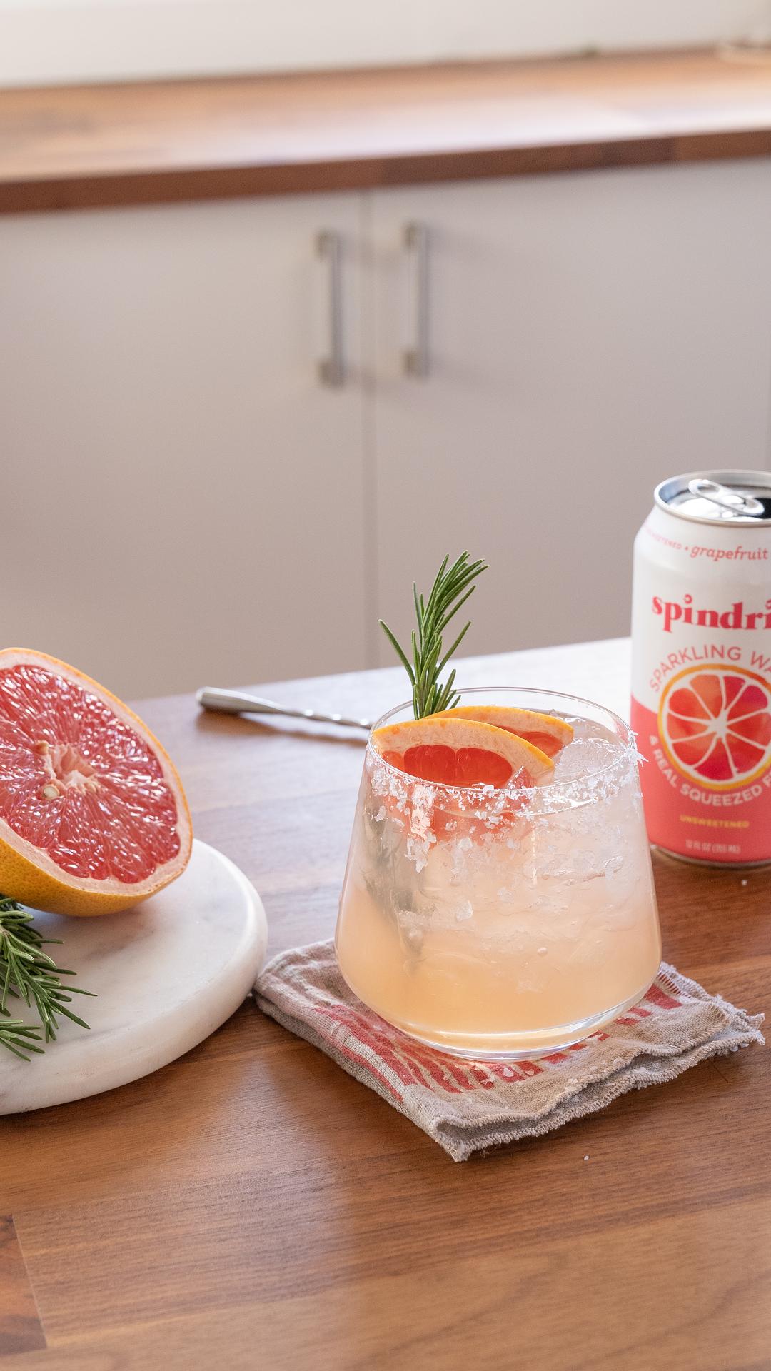 Rosemary Grapefruit Paloma Mocktail Recipe