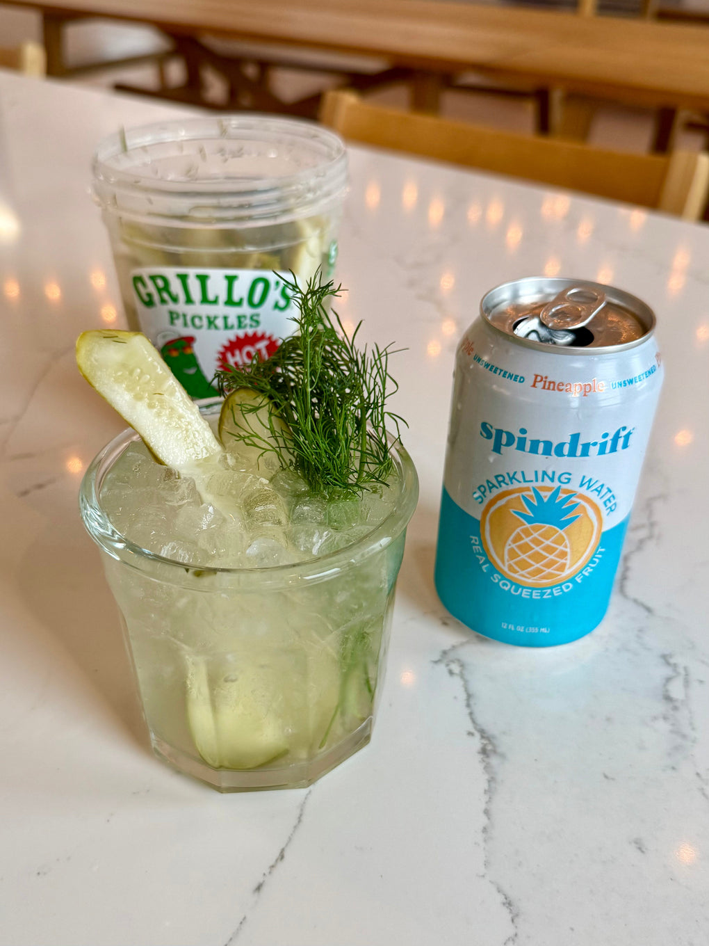 Spicy Pickle Pineapple Spritz