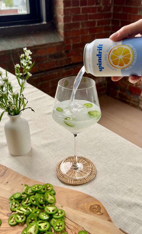 Try our take on the drink of summer, Jalapeño Sparkling Water