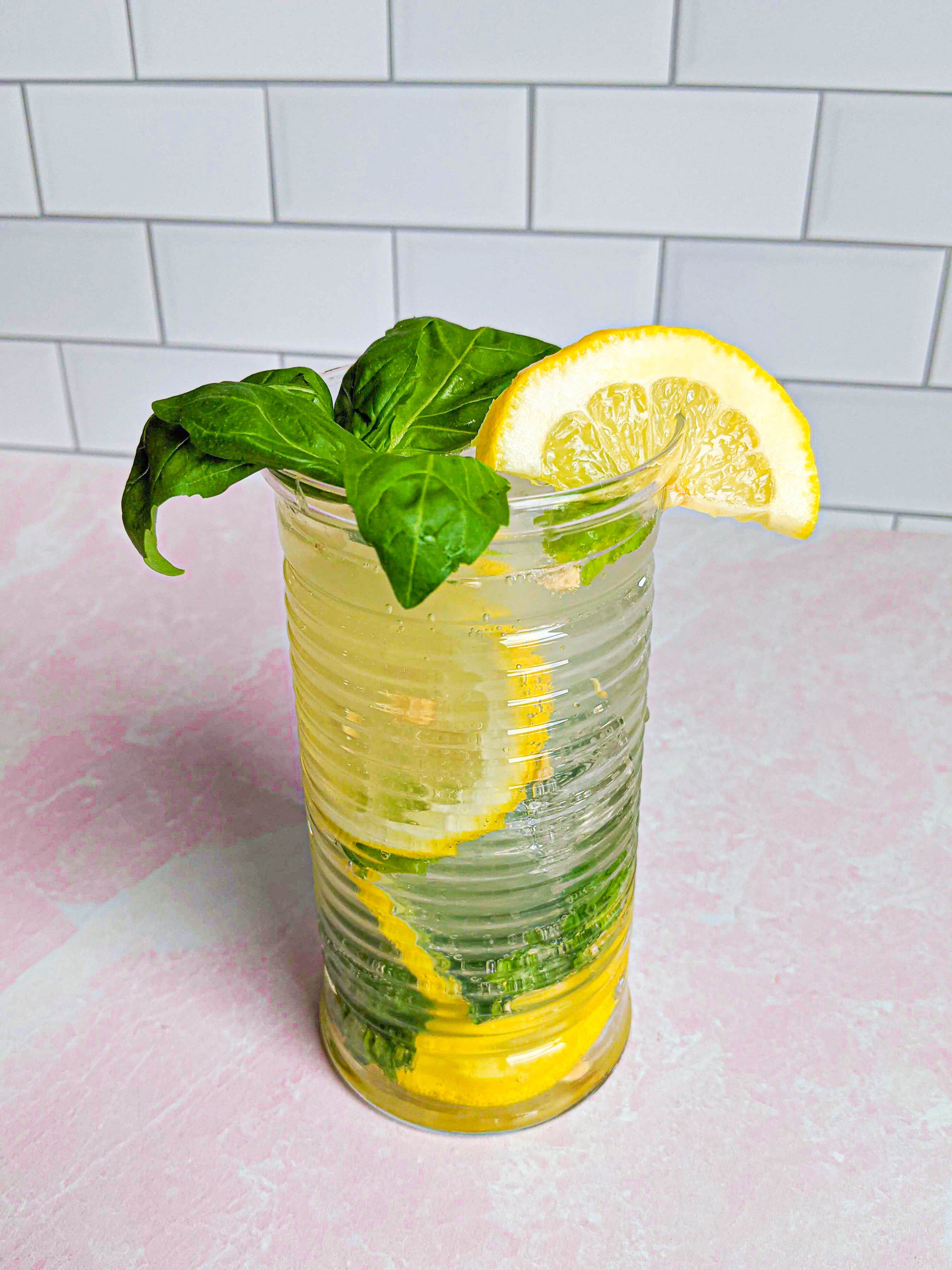 Lemon Basil Mocktail Spritz Recipe