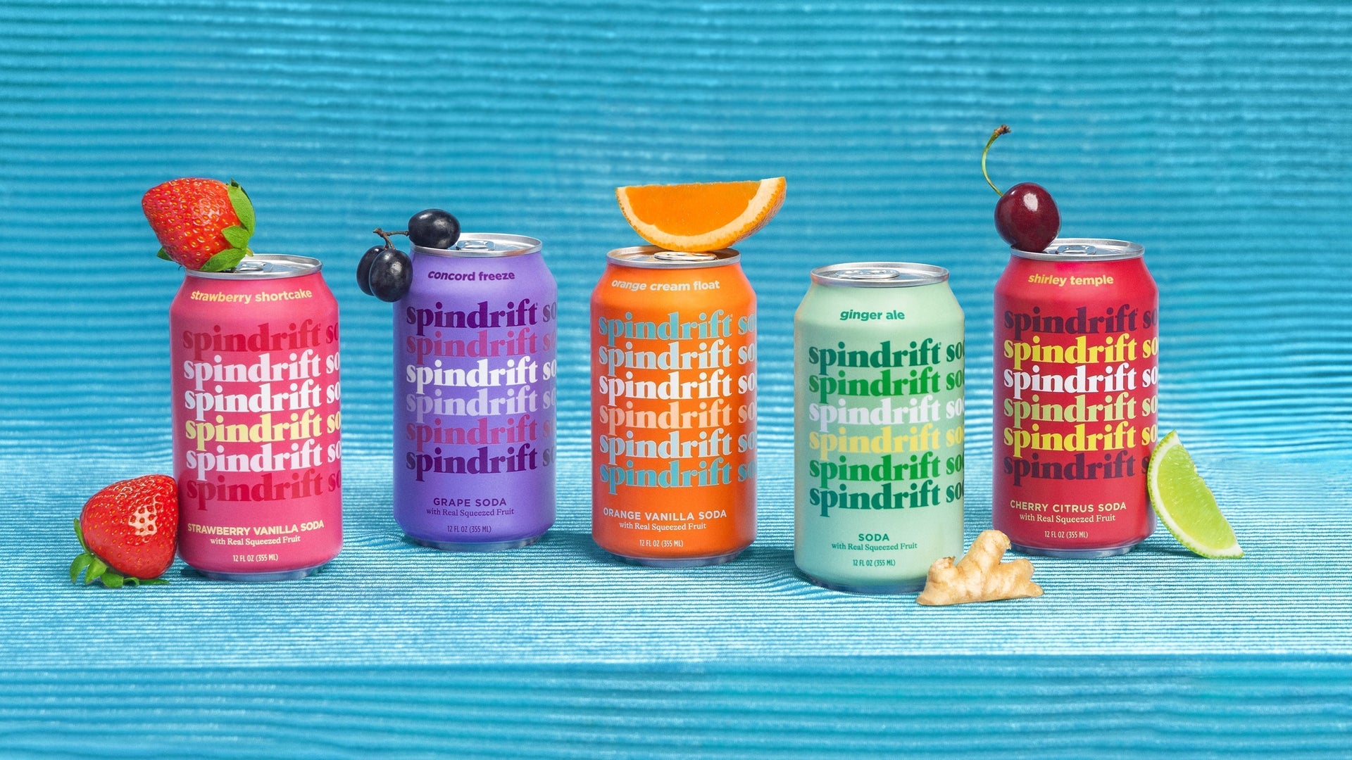 The future of soda is fruit. Hello, Spindrift® SODA.