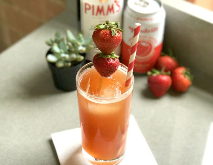 Sparkling Strawberry Pimm’s Cup